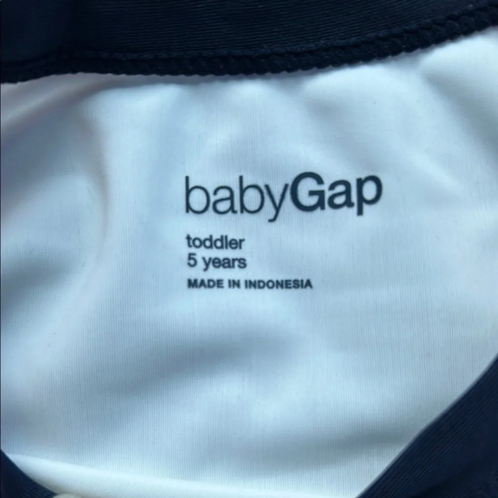 GAP Kids Red and White Shark Rashguard